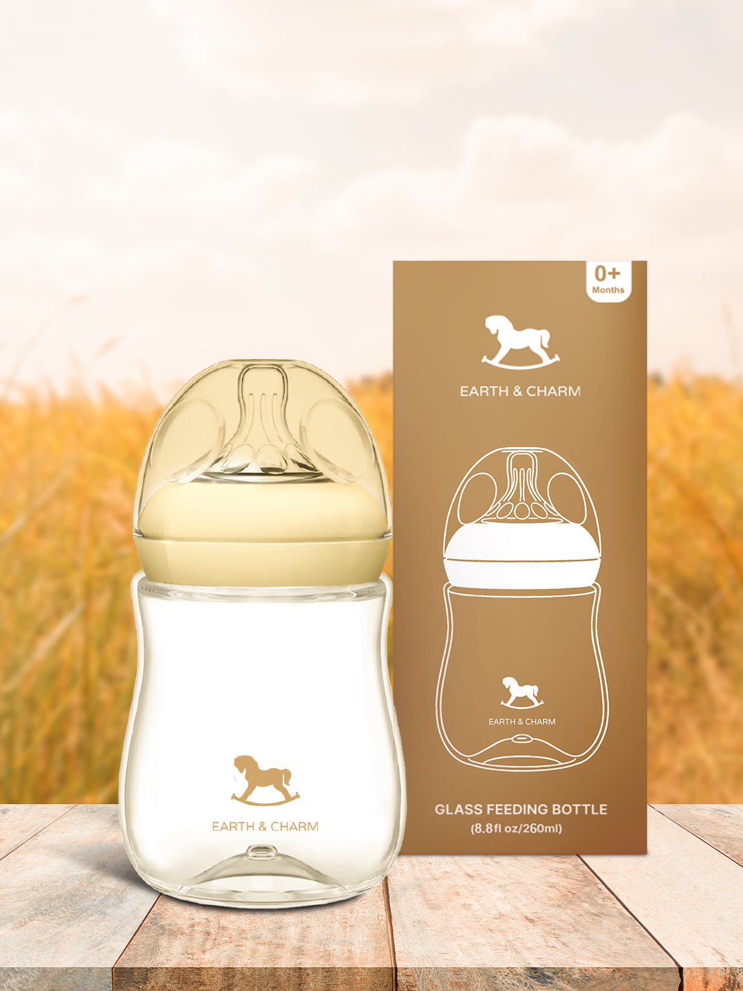 Glass Feeding Bottle (260ml)